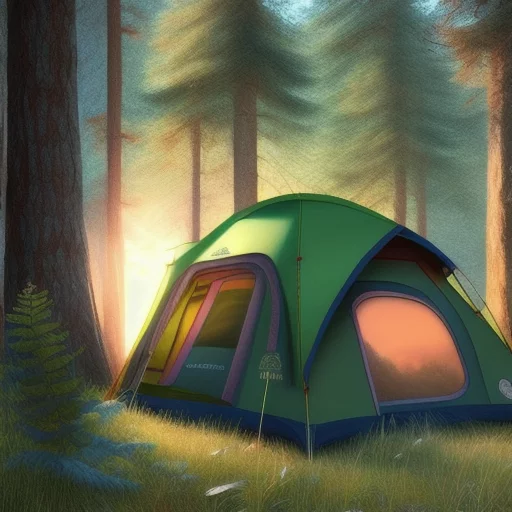 2023-01/1905710224-5 camping tents photographie,  photorealistic fantasy, art by , in the style of Mort Kunstler,  Pinterest Pixar,  sunlight natur.webp