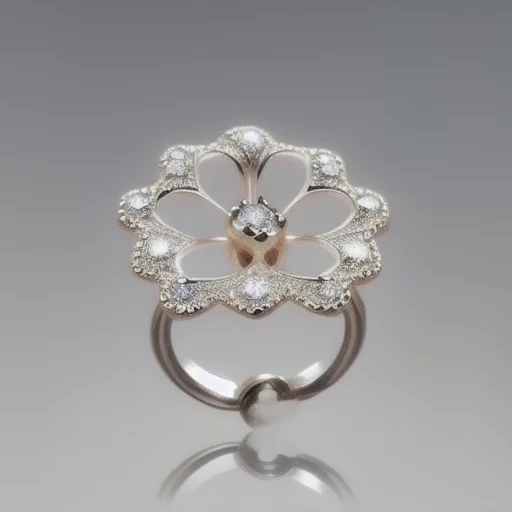 2023-01/1999234393-perfect crystal flower snake ring, brilliant, beautiful, balanced, shiny, transparent, symmetrical.webp