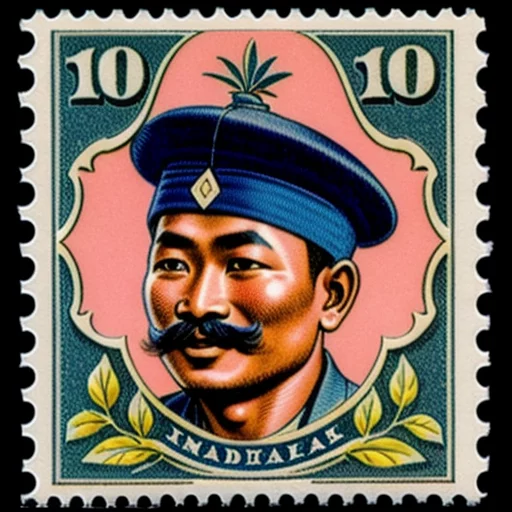 9770827204-vintage_stamp_design_of_a_nepalese_gurkha,_colourful,_old_fashioned.webp