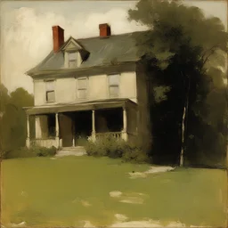 a house by Abbott Handerson Thayer