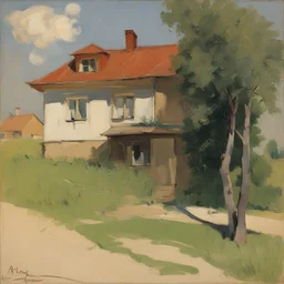 a house by Abram Efimovich Arkhipov