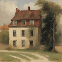 a house by Adolf Hirémy-Hirschl
