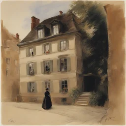 a house by Adolph Menzel
