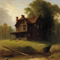 a house by Albert Bierstadt