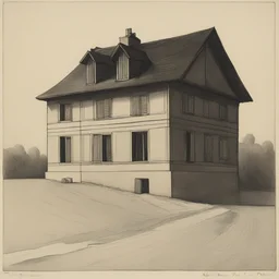 a house by Albert Dubois-Pillet
