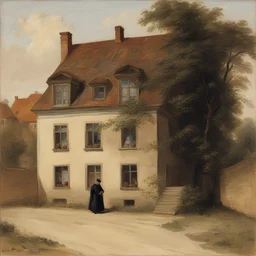 a house by Albrecht Anker