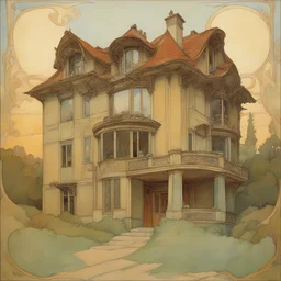 a house by Alfons Mucha