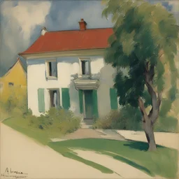 a house by Alfred Henry Maurer