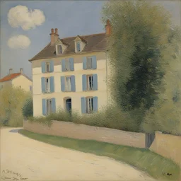 a house by Alfred Sisley
