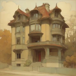 a house by Alphonse Mucha