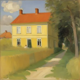 a house by Anna Ancher
