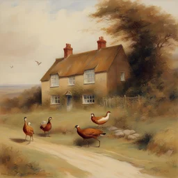 a house by Archibald Thorburn