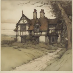 a house by Arthur Rackham