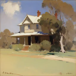 a house by Arthur Streeton