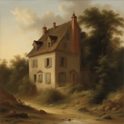 a house by August Friedrich Schenck