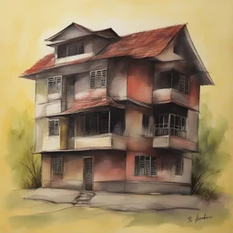 a house by Bikash Bhattacharjee