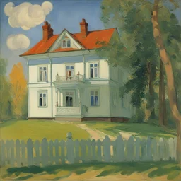 a house by Boris Kustodiev