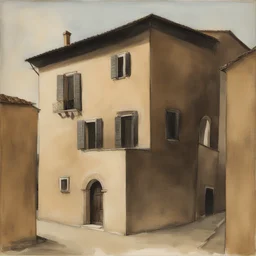 a house by Cagnaccio Di San Pietro