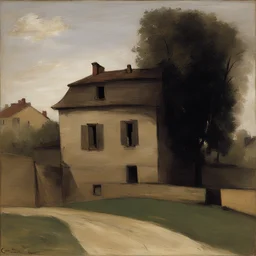 a house by Camille Corot