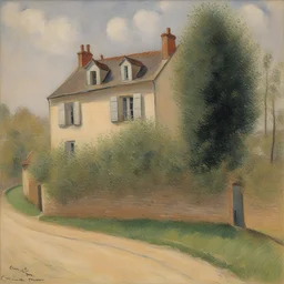 a house by Camille Pissarro