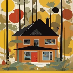 a house by Charley Harper