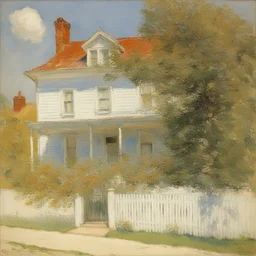 a house by Childe Hassam