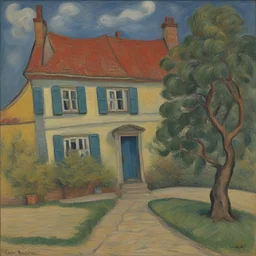 a house by David Burliuk