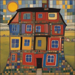 a house by Dunkelbunt Hundertwasser