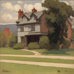 a house by Edgar Alwin Payne