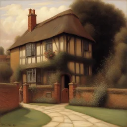 a house by Edmund Leighton