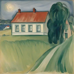a house by Edvard Munch
