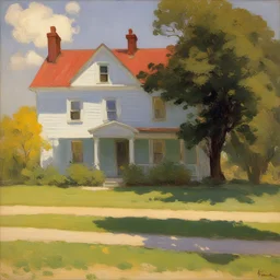 a house by Edward Henry Potthast