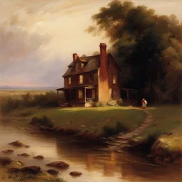 a house by Edward Moran