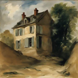 a house by Eugene Delacroix