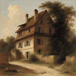 a house by Eugene von Guerard