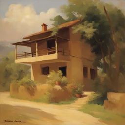 a house by Fernando Amorsolo
