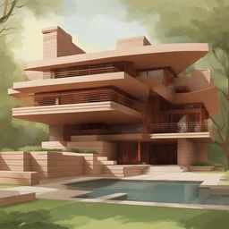 a house by Frank Lloyd Wright