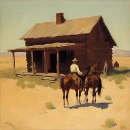 a house by Frederic Remington
