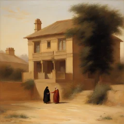 a house by Frederick Goodall