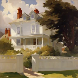a house by Frederick Judd Waugh