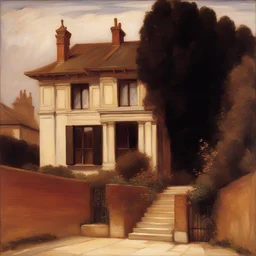a house by Frederick Lord Leighton