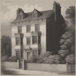 a house by Frederick Sandys