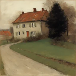 a house by Frits Thaulow