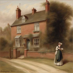 a house by George Goodwin Kilburne