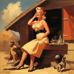 a house by Gil Elvgren