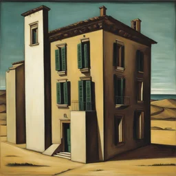 a house by Giorgio de Chirico