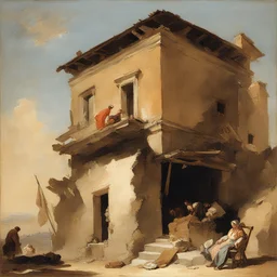 a house by Giovanni Domenico Tiepolo