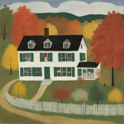 a house by Grandma Moses
