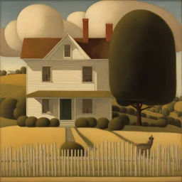 a house by Grant Wood