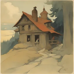 a house by Gustaf Tenggren